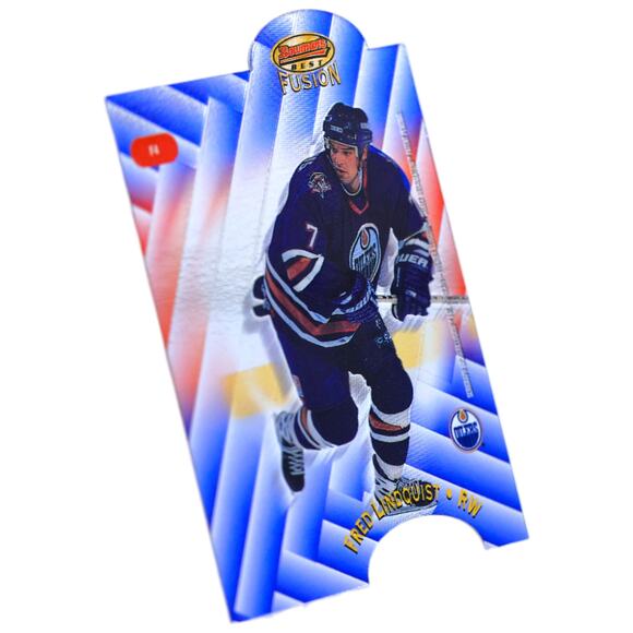 1998 Bowman's Best Mirror Image Fusion #F4 Teemu Selanne Fred Lindquist PSA 8 - Picture 8 of 8